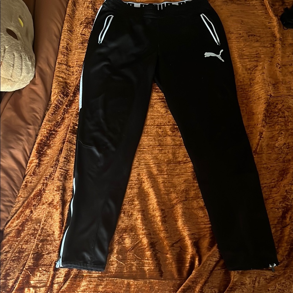 Puma Black Sweatpants with Tapered Fit
